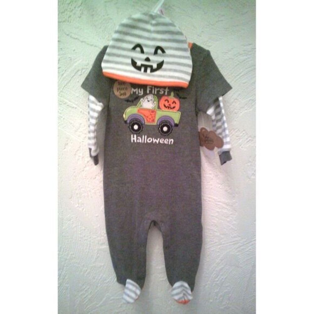 Baby Essentials 2 pc My 1st‎ Halloween Romper Bodysuit 9 Months NWT